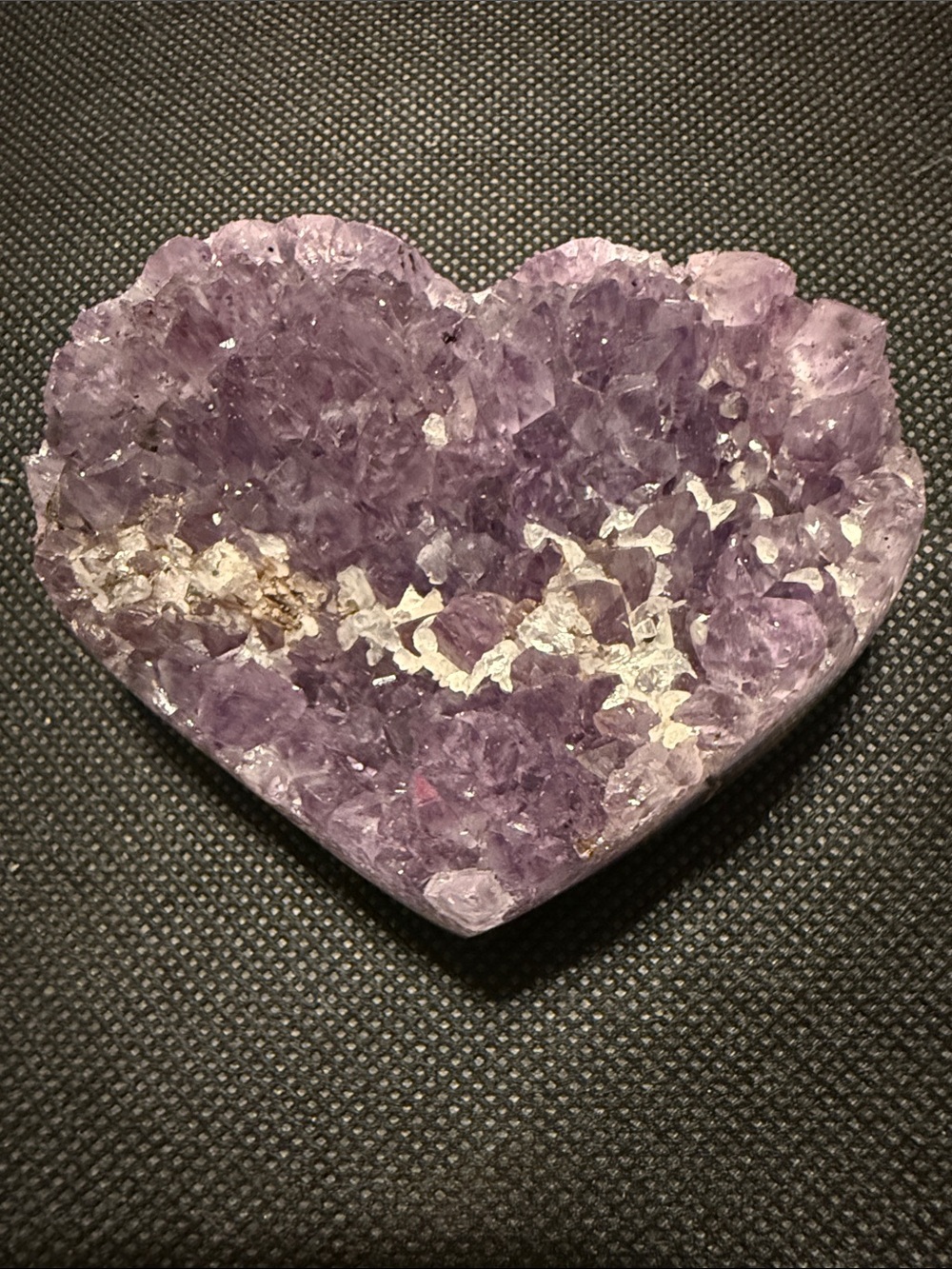 Earth Purple Amethyst Heart Crystal Accent